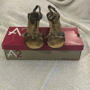 Brown/Bronze A2 wedge Sandals